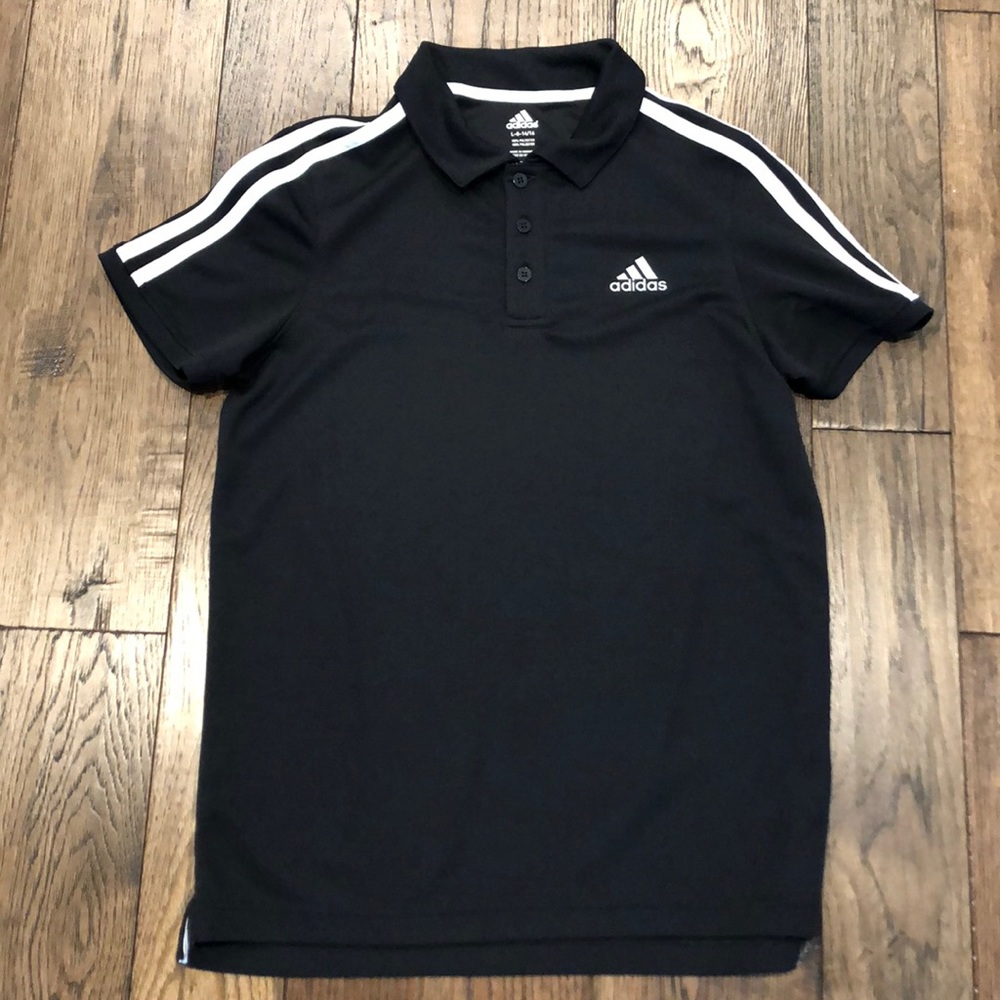 Adidas Boys golf shirt with collar. Size L youth
